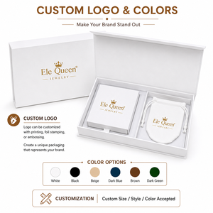 Luxury Magnetic Jewelry Gift <b>Box</b> Set with Drawer <b>Box</b> and Velvet Pouch for Rings and Necklaces jewelry packaging gift store - Product Image 4