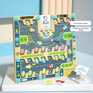 Jouet éducatif Montessori pour bébé, éco-responsable, labyrinthe de couleurs 3D, tableau d'activités, espace de stationnement, cadeau éducatif pour les garçons et les filles - Product Image 2