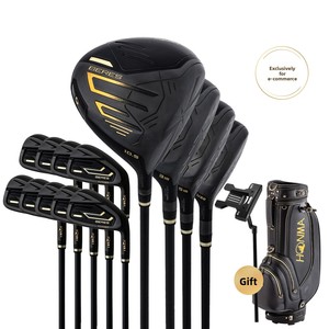 [Exclusif E-commerce] HONMA Nouveau BERE 09 Noir et Or Ensemble de clubs de golf pour hommes Sac à roulettes Fabriqué en Chine Cuir synthétique en microfibre - Product Image 6