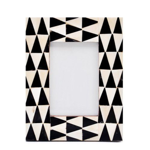 Buy Monochrome Mosaic Bone Inlay Photo <b>Frame</b> Handcrafted Geometric Decorative <b>Picture</b> <b>Frame</b> for Modern Home Decor - Product Image 1