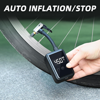 Mini pompe à vélo électrique portable, gonfleur d'air sans fil ABS, affichage numérique LCD, 110 PSI pour vélos, motos, emballé dans une boîte