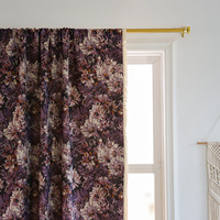 Rideau Jacquard de style américain avec peinture à l'huile transfrontalière Rideaux de fenêtre de balcon de cuisine épais pour la maison Hôtel pour