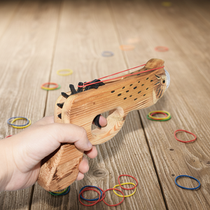 <span class=keywords><strong>Pistola</strong></span> <span class=keywords><strong>Giocattolo</strong></span> in Legno Intagliata a Mano per Bambini, Classica ed Economica, con Gioco di Tiro, per Età 2-13 Anni, 25cm - Product Image 1