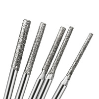 0.8-2.5mm Gravure Poinçon Aiguille Avec 2.35mm Tige Électrique Outil De Meulage Jade Sculpture Perceuse Bâton pour Jade Pierres Précieuses Agate