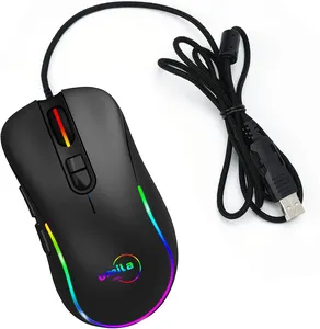 원래 마우스 공장 새로운 7D USB 유선 마우스 rgb 광학 LED 게임 마우스
