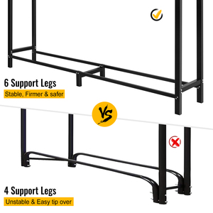 Củi lưu trữ giá trang trí củi <span class=keywords><strong>log</strong></span> giá cháy gỗ tàu sân bay với <span class=keywords><strong>kindling</strong></span> chủ bếp gỗ xếp chồng giá các bản ghi bin - Product Image 5