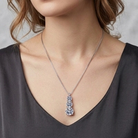 Collier pendentif en argent sterling S925 Kirin avec moissanite ronde taille brillant de 1,8 carat, serti à griffes, OEM ODM