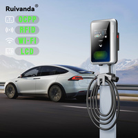 Wand ladestation 16A /32A EV Auto ladegerät EV APP Control AC Ladestation mit Steckdose