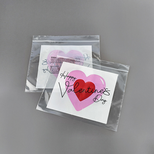 Custom <strong>Printed</strong> <strong>Clear</strong> Zipper Bag Reusable Resealable PE Gift Packaging with Gravure <strong>Printing</strong> Environmentally Friendly - Product Image 1
