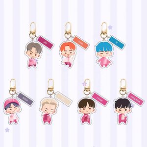 Bangtan Boys Chibi Mini Acryl-Schlüsselanhänger Rucksack-Charm Anpassbarer Fan-Souvenir JUNGKOOK JIMIN V JIN RM JHOPE SUGA - Product Image 1
