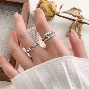 S925 Sterling Silver Heart Shaped <b>Open</b> <b>Ring</b> For Women Japanese Korean Design Light Luxury Fashion Jewelry Gift - Product Image 1