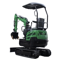 Mini-excavatrices diesel super économiques de 1,3 tonne, les plus petites, avec accessoires (fraiseuses à fléaux) pour le creusement de fossés et de tunnels