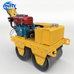 Rouleau vibratoire hydraulique à double tambour de 550 kg avec moteur à engrenages Changchai et pompe pour asphalte/sol - Product Image 1