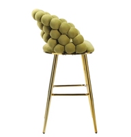 Chaise de salle à manger en velours pieds en métal doré