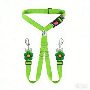 Dog Car Safety <b>Leash</b> Nylon Flower <b>Collar</b> Extendable Retractable For <b>Pets</b> - Product Image 2