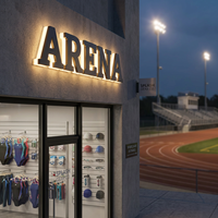 Enseignes lumineuses 3D LED personnalisées pour extérieur, lettres en relief rétroéclairées, montées au mur, pour devantures de magasins et enseignes commerciales