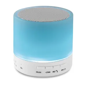 Altoparlante Wireless Rotondo Bianco LED Gadget Personalizzati - Product Image 3