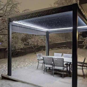 Fournisseur de tonnelles de jardin sur mesure, tonnelle moderne en aluminium avec stores imperméables et toit rétractable motorisé - Product Image 3