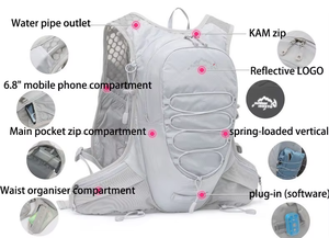 Cycling Mountaineering Biking Backpack <b>Small</b> Bicycle Double Shoulder Outdoor Hydration Pack Sports Water Bottle <b>Bag</b> Waterproof - Product Image 4