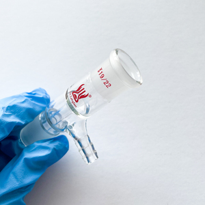 Labor glas Boro silikat glas Gerader Vakuum filtration adapter mit Schlauch anschluss - Product Image 4