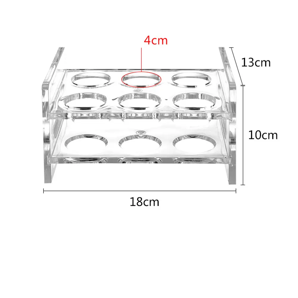 12 yuvarlak delik seti şeffaf akrilik atış şarap bardağı sunucu tutucu parti arma tepsisi