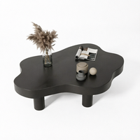 Table basse crème moderne simple 60x35x40cm, table créative pour petit espace, meuble de salon en bois massif, livraison directe