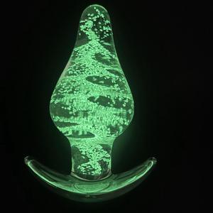 Volwassen Speelgoed Geweldige Kwaliteit Glas Anale Speelgoed Lichtgevende Glazen Dildo Glas Led Anale Plug Butt Plug Glow In Dark - Product Image 1