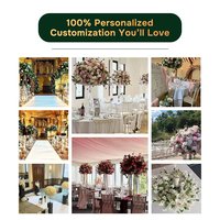 Boule de fleurs artificielle en soie blanche réaliste de 60 cm, 70 cm, 80 cm, grande composition florale pour centre de table de mariage
