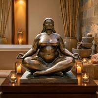 Statue Zen en Bronze Faite à la Main - Figurine Méditative Entièrement Personnalisable, Sculpture en Bronze