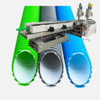 Ligne de production de tuyaux de ventilation corrugués à double paroi en HDPE pour une utilisation industrielle flexible, durable et haute pression