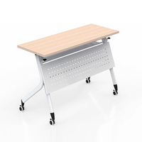 Bureau de formation pliable moderne pour salle de classe et réunion, table de formation scolaire modulaire pliable avec roulettes