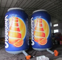 Boîte publicitaire gonflable à DEL, grande boîte publicitaire gonflable pour boissons gazeuses pour événement