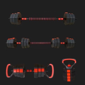 Cheap Cement <strong>Dumbells</strong> 10kg 20kg 30kg 40kg Quickly Adjustable Weight Octagonal Shape Dumbbell and Barbell Sets - Product Image 3