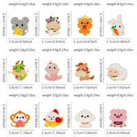 Épingles de revers écologiques personnalisées en émail souple, motif animaux du zodiaque chinois mignons, 12 signes, pour cadeaux d'enfants et bijoux