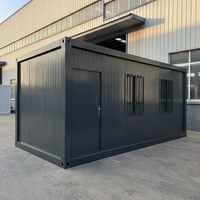 Maison conteneur préfabriquée de 20 pieds, démontable, modulaire, bureau, mini-maison, cabine portable en acier pour chantier
