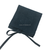 Pochette à bijoux en microfibre avec Logo personnalisé, pochette cadeau, enveloppe avec ruban, 50 pièces