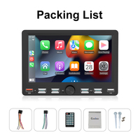 Carplay Android Auto Nouveau design Double Din 7 pouces Lecteur multimédia universel Mirror Link MP3/MP4 Stéréo de voiture Lecteur MP5