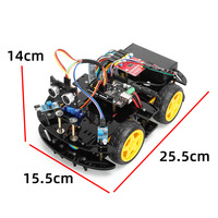 Compatible avec le contrôle Bluetooth ATmega328P Obstacle Avoidance & Line Tracking STEM Learning Arduino UNO Smart Car Robot Kit