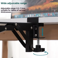 Support de clavier pliable sans perçage pour bureau d'ordinateur, extension de bureau en fer, fabriqué en Chine