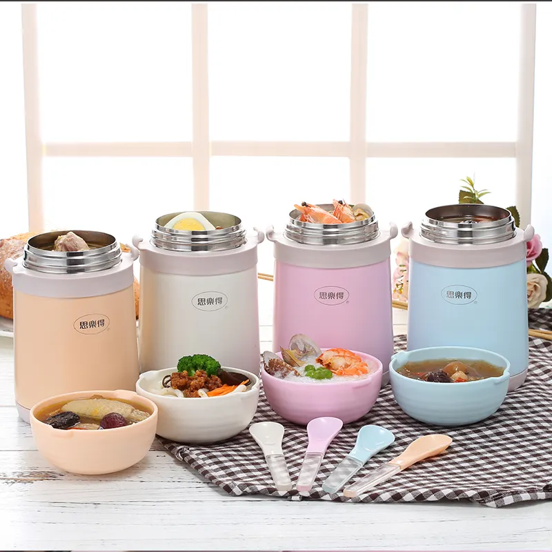 Eco friendly double construction vacuum stainless steel insulated food jar