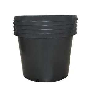 25 Gal Bloem Kwekerij Pot Moderne Spuitgegoten Pe Plastic Pot Voor Indoor Outdoor