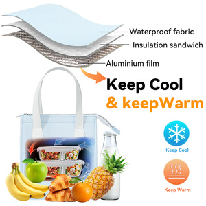 Oxford de haute qualité pour sac de pique-nique <span class=keywords><strong>Smiley</strong></span> Face bonne fonction isolée sac à lunch isotherme pour un usage quotidien Type de motif lettre - Product Image 3