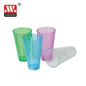 水カッププラスチック透明光沢飲用タンブラーカップ