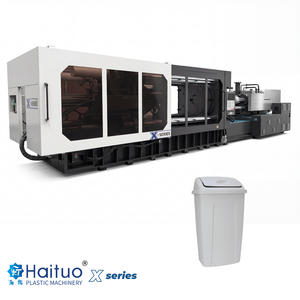 Machine de moulage par injection servo Haituo HTF1680 série X 1680T pour la production de poubelles en plastique HDPE - Product Image 2