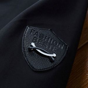 Spring Autumn Solid Color Thin Stand Collar Front Logo Men's Teenager Large Size Bomber Jacket OEM Service - Product Image 4