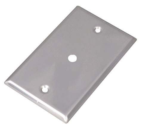 High Quality American 1 Gang 1gphone&coaxial Brushed Stainless Steel Self Grounding Wall Socket Outlet Cover for Residential Use