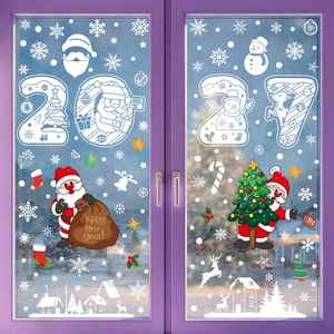 Custom Christmas Removable Electrostatic Glass Die Cut Vinyl <b>Stickers</b> Printing No Glue Window <b>Sticker</b> for Shop - Product Image 2
