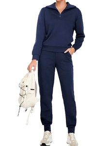 Conjunto de Pantalones y Top de Manga Larga Estilo Vintage para Fábrica, Diseño 2 en 1 Transpirable con Estampado Digital de Cabello Liso Sólido - Product Image 1