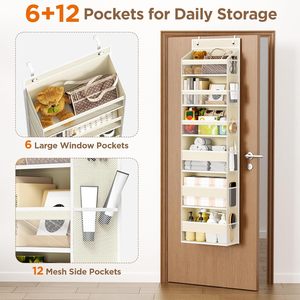 ที่แขวนเสื้อผ้าแบบพับได้ 6 ชั้น ขนาด 33x15x85 ซม. แข็งแรงทนทาน สำหรับแขวนเก็บของหลังประตู ตู้เสื้อผ้า - Product Image 4