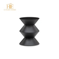 Table basse en marbre noir de style moderne minimaliste pour salon, petite table d'appoint hexagonale pour villa